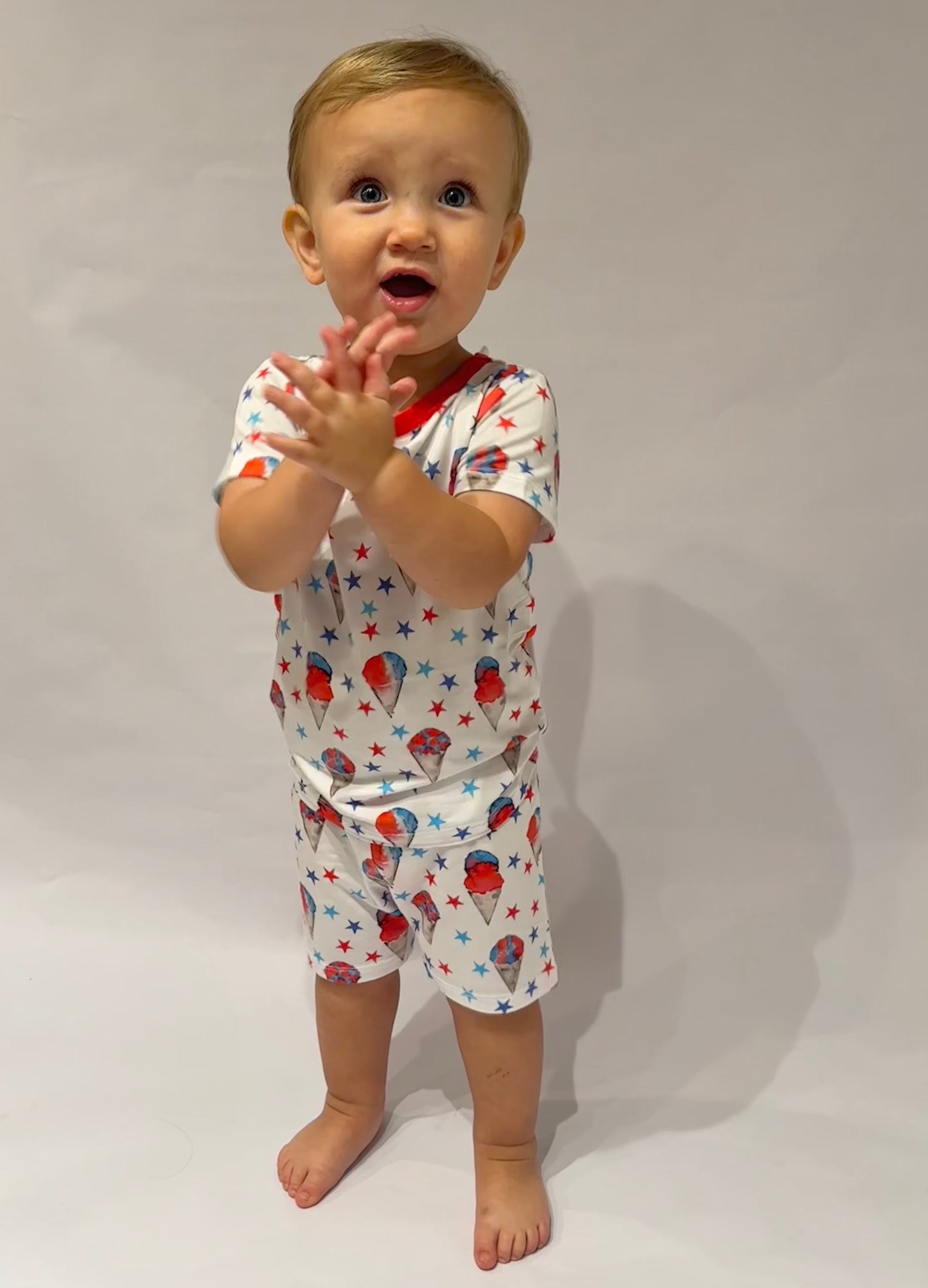Red, White & Blue Snowcones Two Piece Bamboo PJ Set