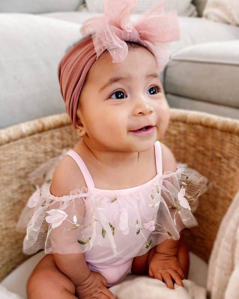 Pink Swan Off Shoulder Leotard