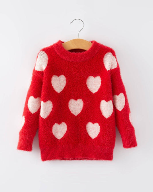 Valentine's Day Fuzzy Pullover Sweater