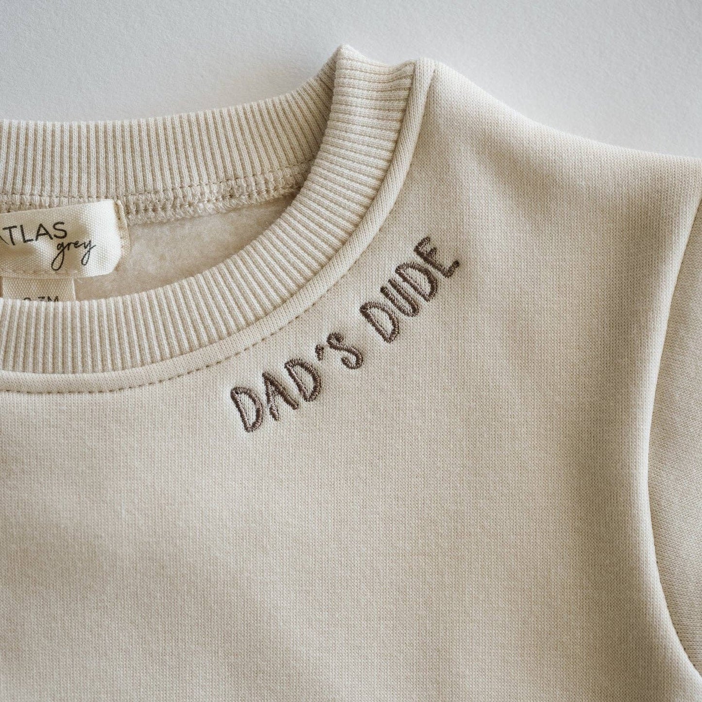 Dad's Dude Embroidered Crewneck Sweatshirt