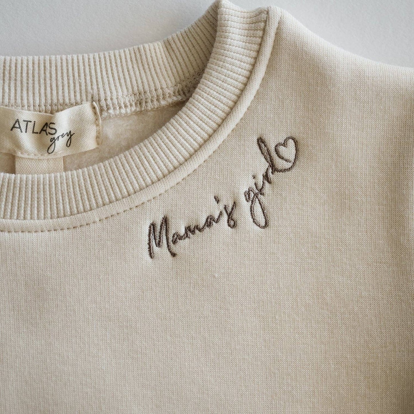 Mama's Girl Embroidered Crewneck Sweatshirt