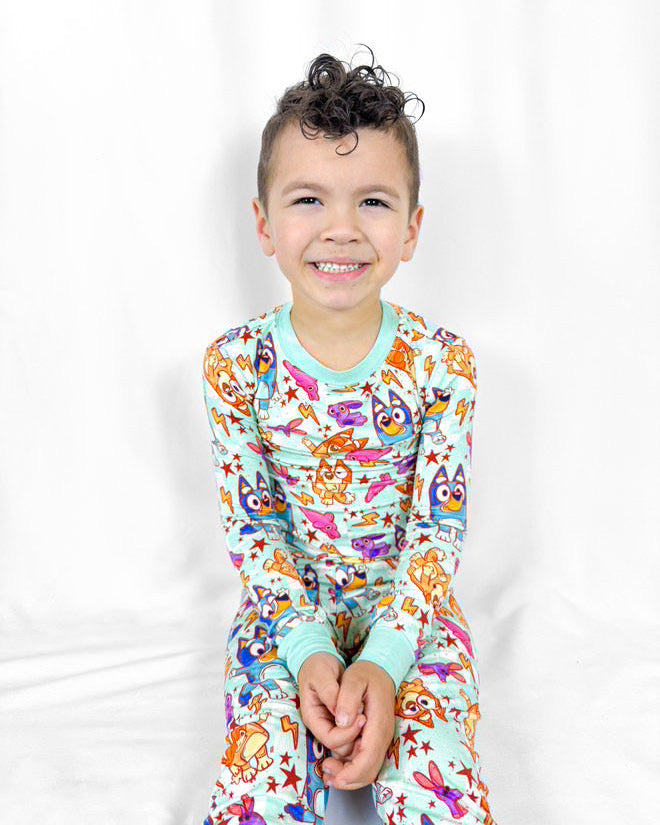 Heeler Lightning Two Piece Bamboo Pajamas