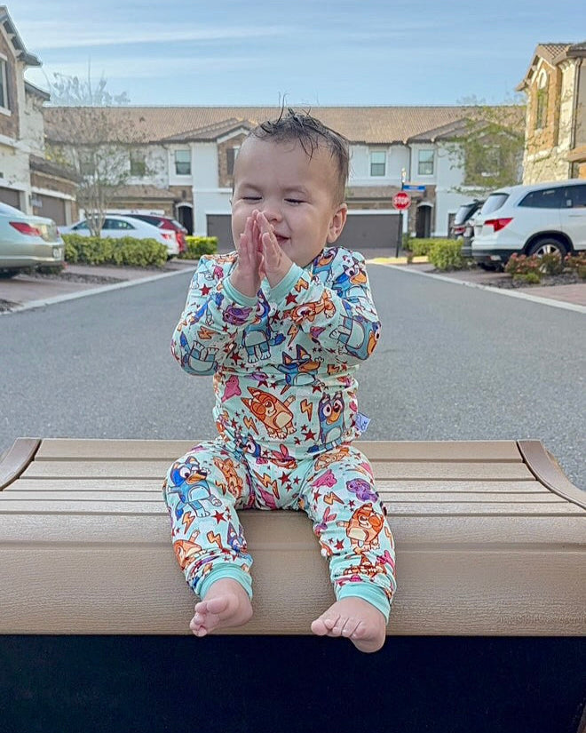 Heeler Lightning Two Piece Bamboo Pajamas