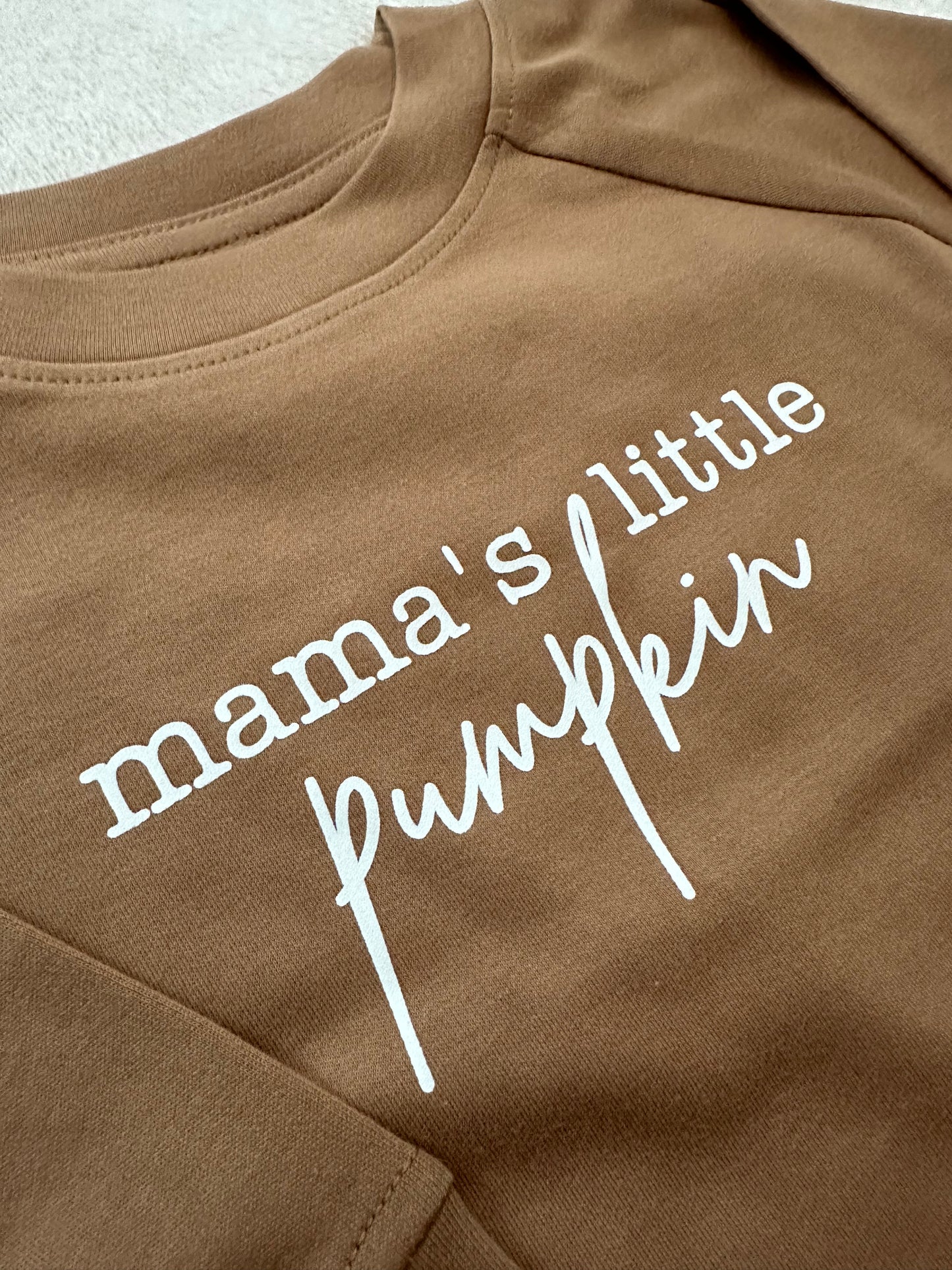 Mama's Little Pumpkin Cotton Pullover