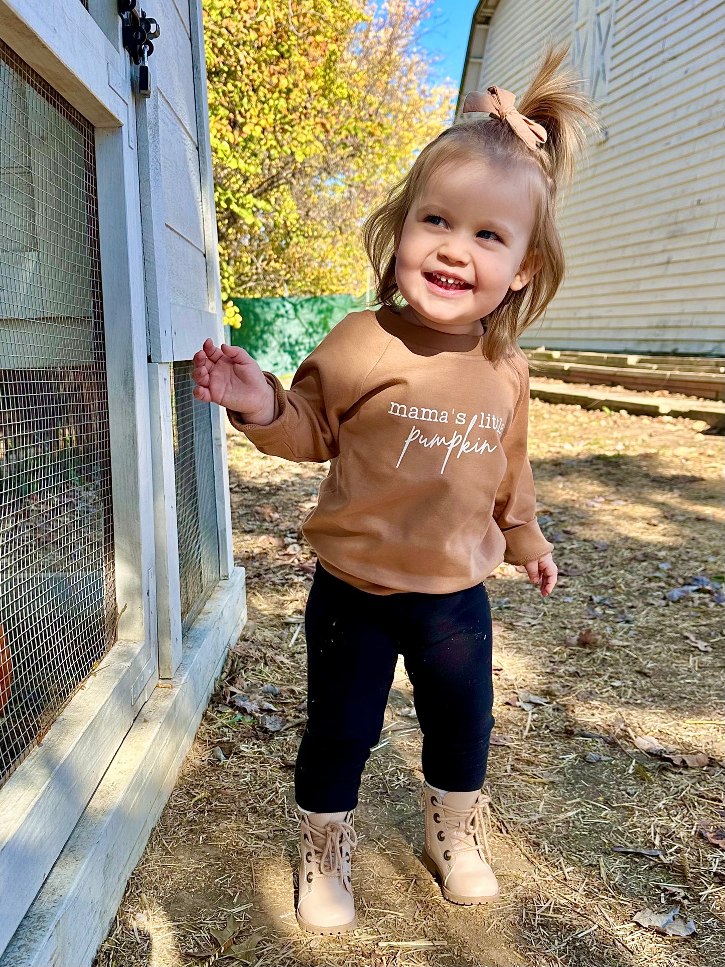 Mama's Little Pumpkin Cotton Pullover