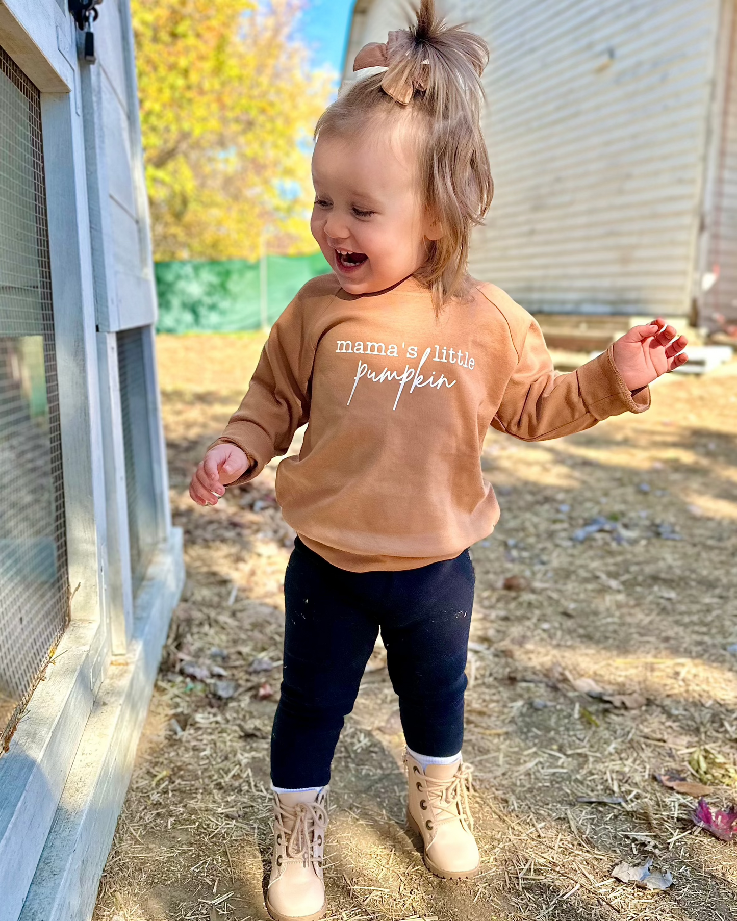 Mama's Little Pumpkin Cotton Pullover