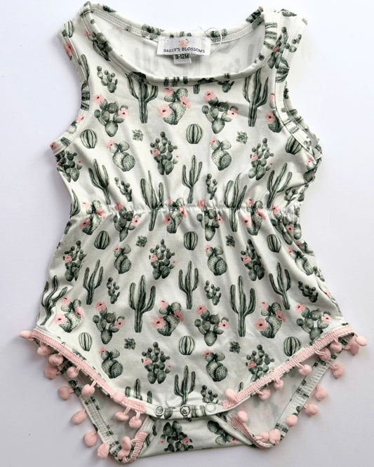 Desert Floral Pom Pom Romper