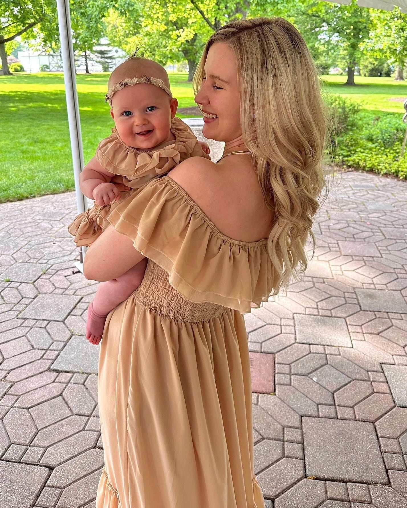 Nellie Ruffle Maxi Dress- Mama + Mini