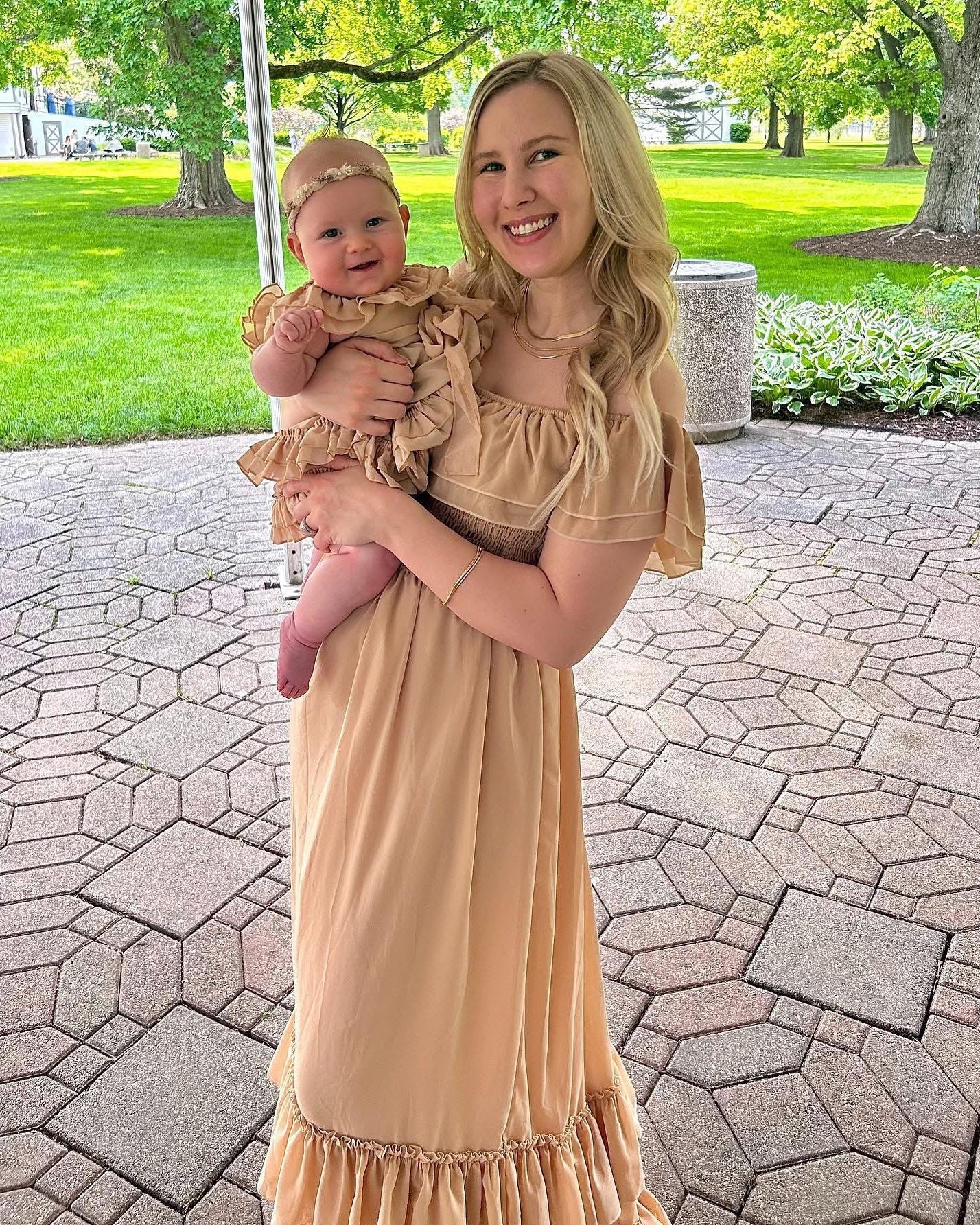 Nellie Ruffle Maxi Dress- Mama + Mini