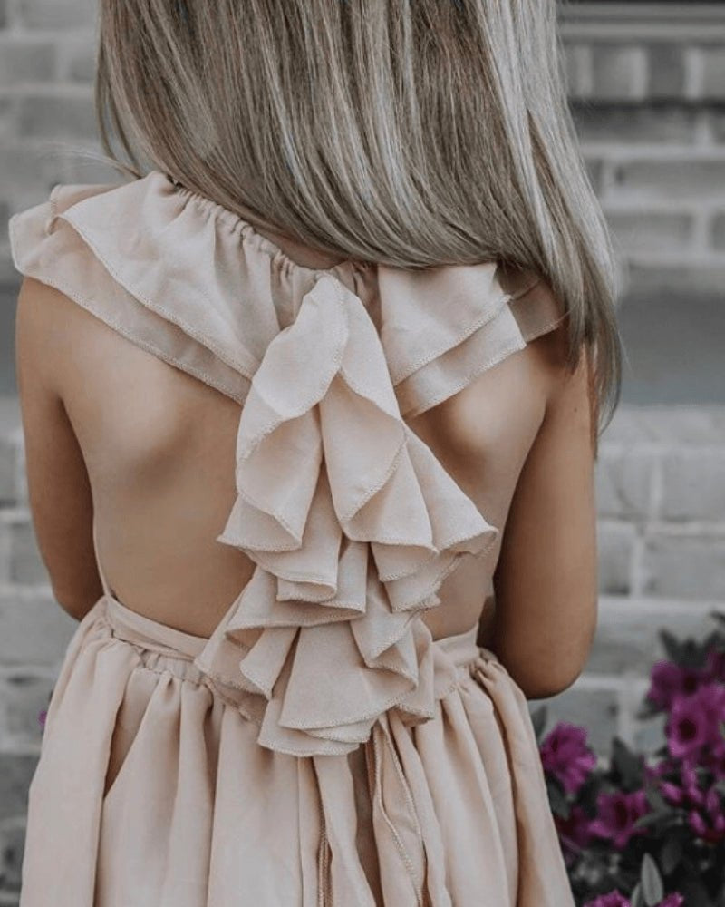 Nellie Ruffle Maxi Dress- Mama + Mini