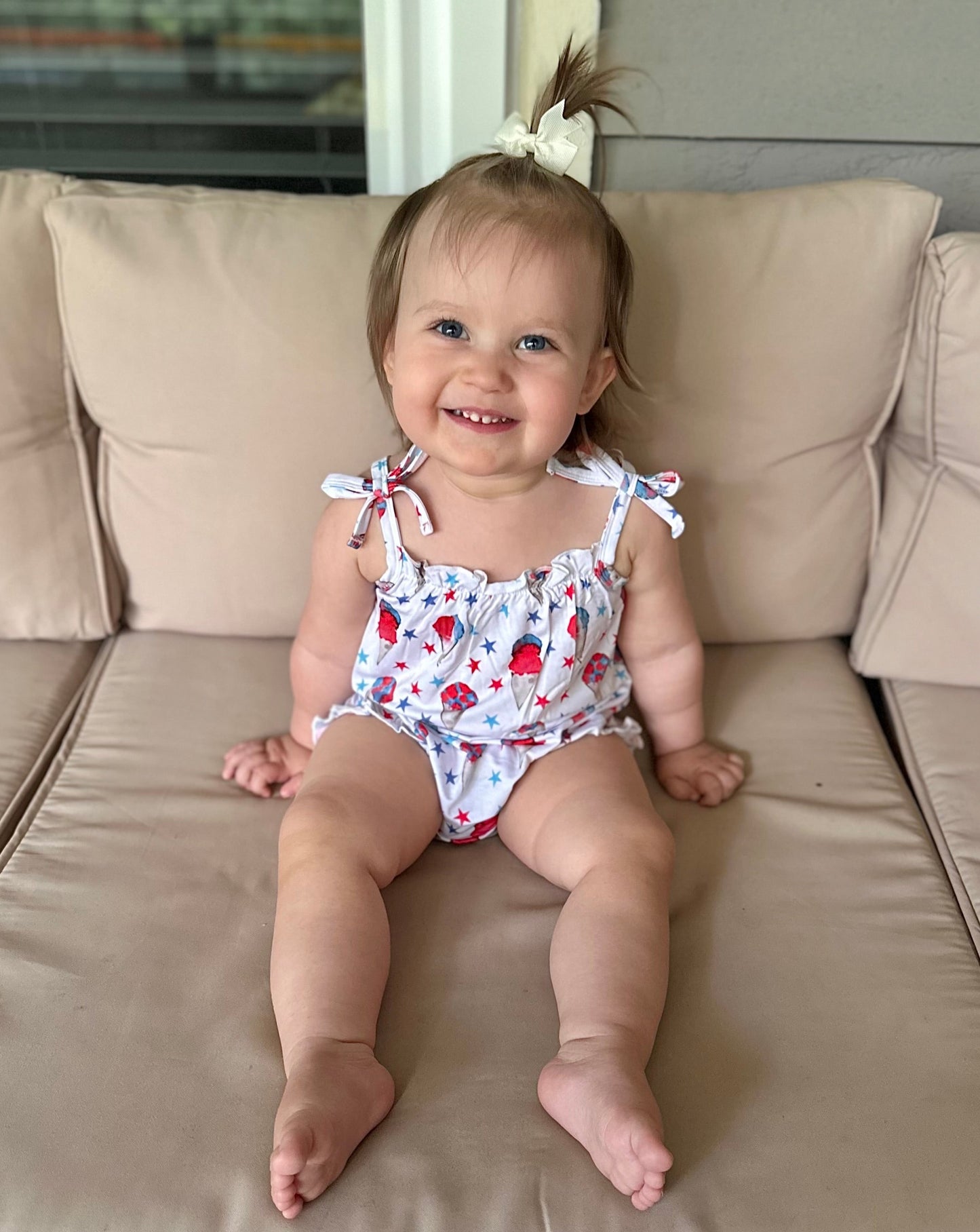 Red, White and Blue Snowcones Bubble Romper