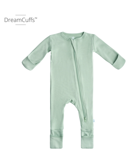 Bamboo Pajamas with Dreamcuffs - Sage Green