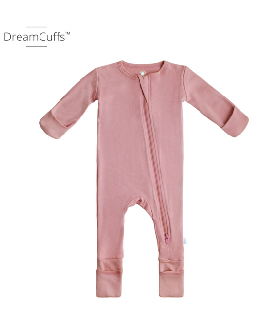 Bamboo Pajamas with Dreamcuffs - Dusty Rose