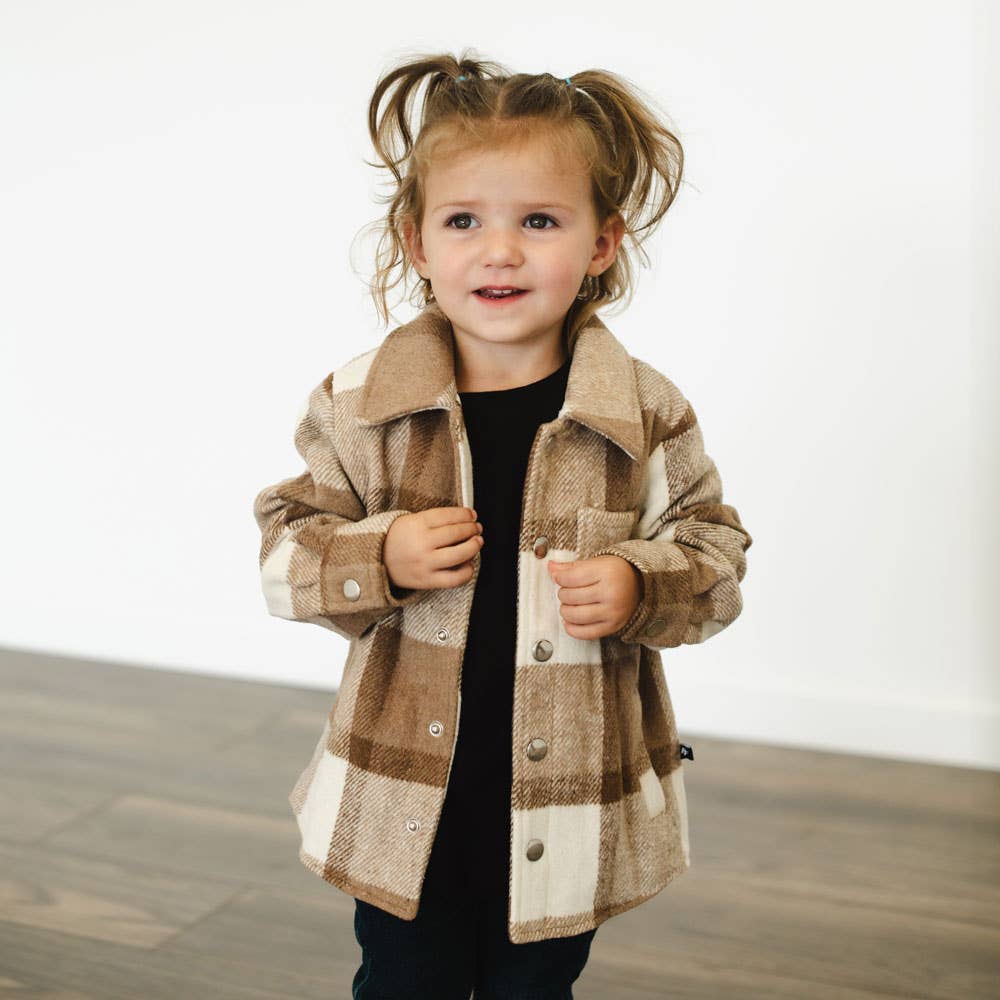 Brown Plaid Kids Jacket