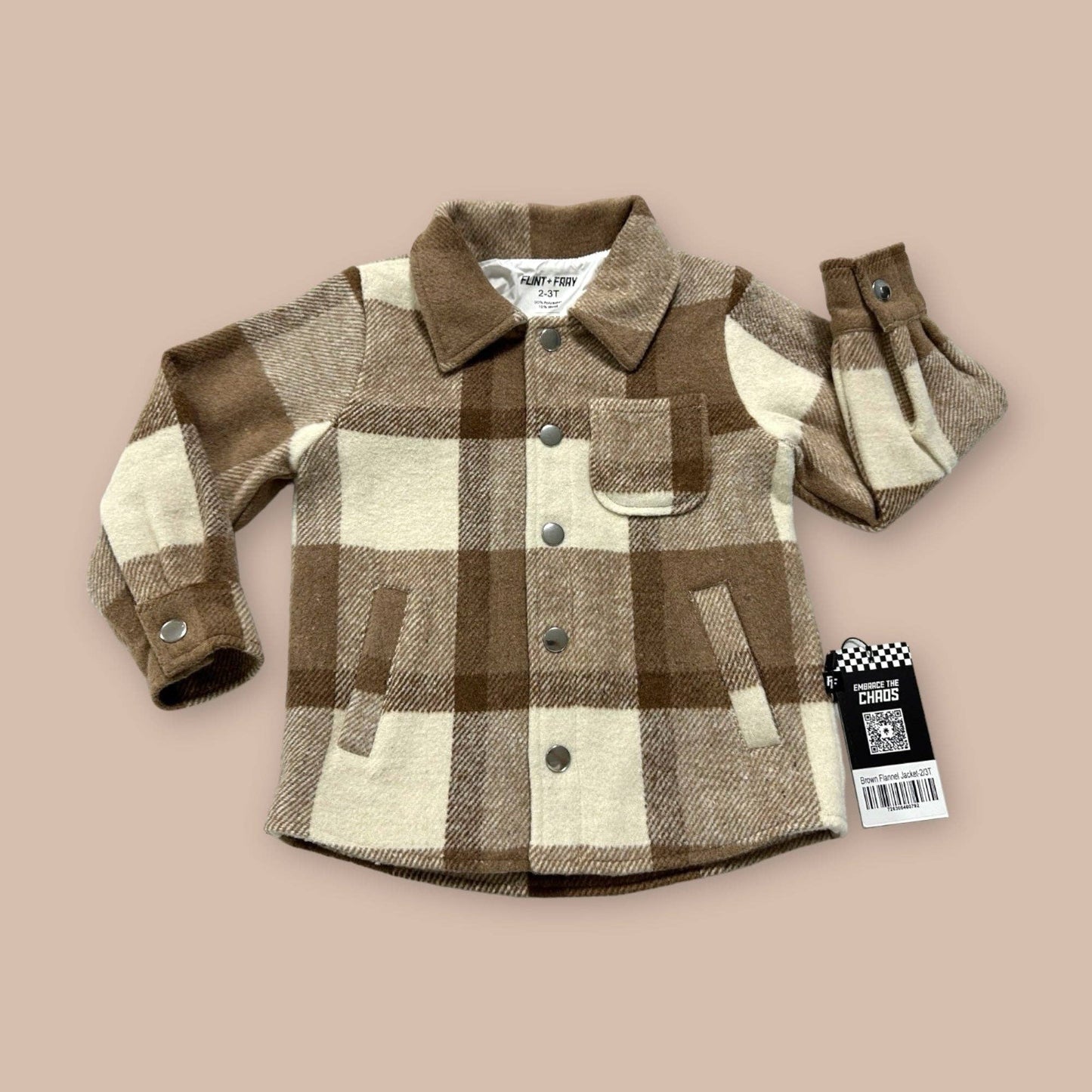 Brown Plaid Kids Jacket