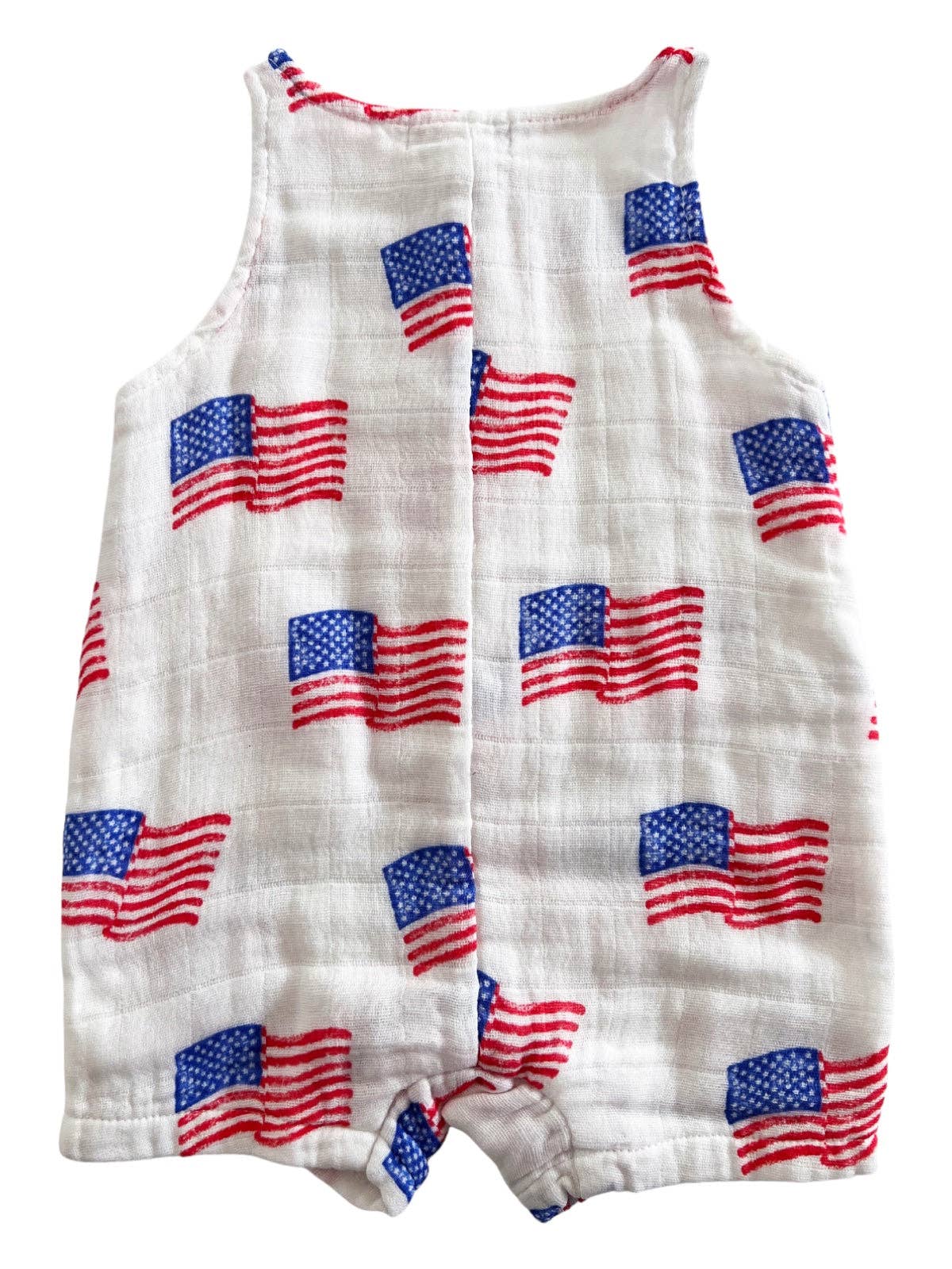 Muslin Shortie Romper - American Flag
